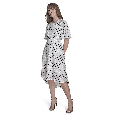 Women's La Nouvelle Renaissance Flutter Sleeve Dot Dress