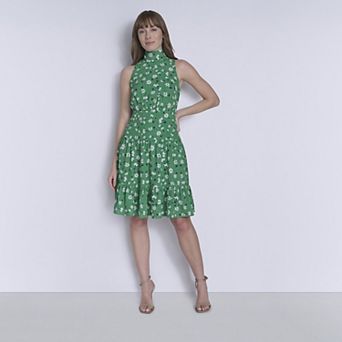 Women's La Nouvelle Renaissance Tie Neck Fit & Flare Dress