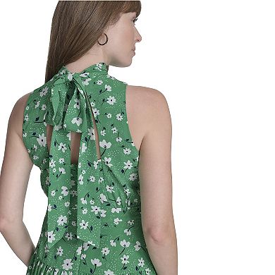 Women's La Nouvelle Renaissance Tie Neck Fit & Flare Dress