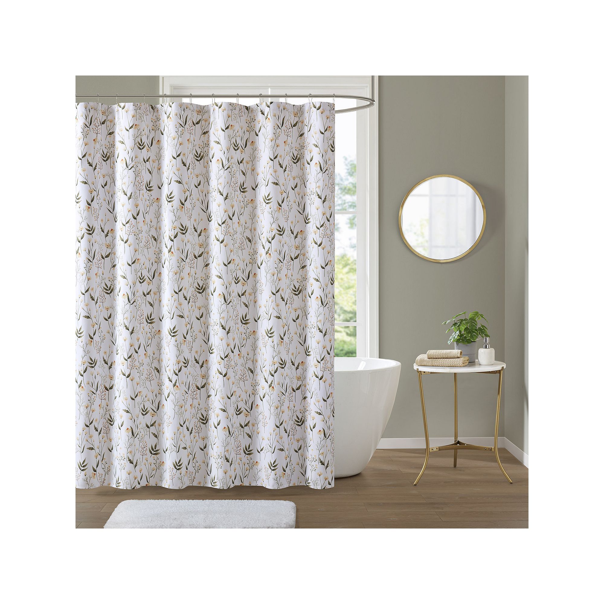 The Big One® Floral Printed Shower Curtain, Size: 70X72, Multi Floral