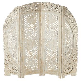 Stella & Eve Floral Arched Partition 4-Panel Room Divider Screen