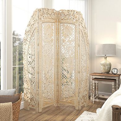 Stella & Eve Floral Arched Partition 4-Panel Room Divider Screen