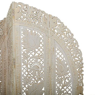 Stella & Eve Floral Arched Partition 4-Panel Room Divider Screen