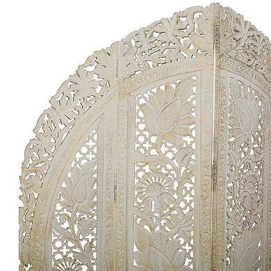 Stella & Eve Floral Arched Partition 4-Panel Room Divider Screen