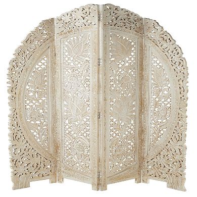 Stella & Eve Floral Arched Partition 4-Panel Room Divider Screen
