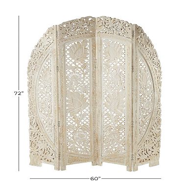 Stella & Eve Floral Arched Partition 4-Panel Room Divider Screen
