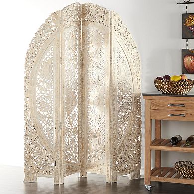 Stella & Eve Floral Arched Partition 4-Panel Room Divider Screen