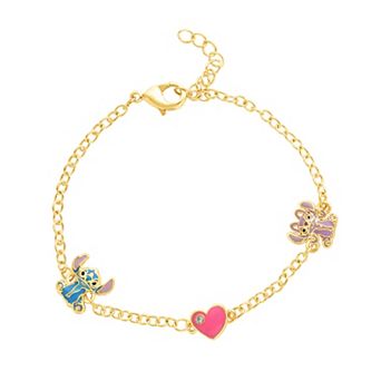 Disney's Lilo & Stitch 18k Gold Plated Station Bracelet