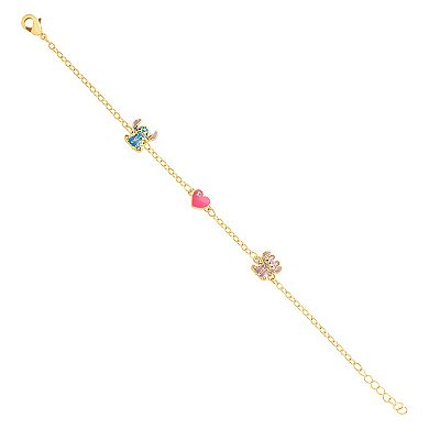 Disney's Lilo & Stitch 18k Gold Plated Station Bracelet