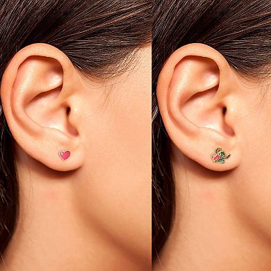 Disney's Lilo & Stitch 18k Gold Plated Stud Earring Set