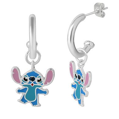 Disney's Lilo & Stitch Silver Plated Hoop Earrings