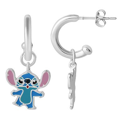 Disney's Lilo & Stitch Silver Plated Hoop Earrings