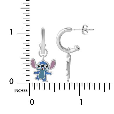 Disney's Lilo & Stitch Silver Plated Hoop Earrings