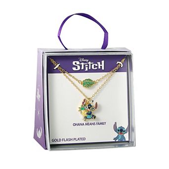 Disney's Lilo & Stitch 18k Gold Plated Layered Necklace