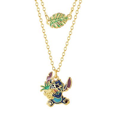 Disney's Lilo & Stitch 18k Gold Plated Layered Necklace