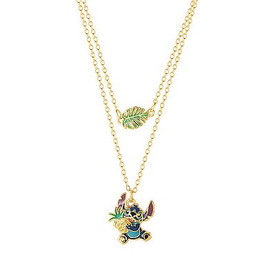 Disney's Lilo & Stitch 18k Gold Plated Layered Necklace