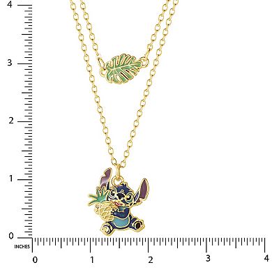 Disney's Lilo & Stitch 18k Gold Plated Layered Necklace