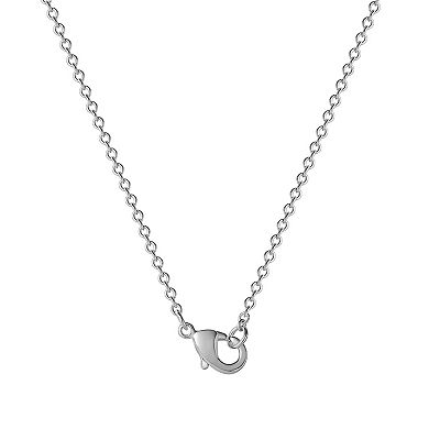 Disney's Lilo & Stitch Silver Plated Crystal Heart Pendant Necklace