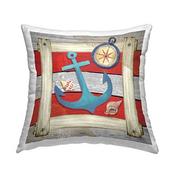 Stupell Home Decor 18 in Beach Throw Pillow