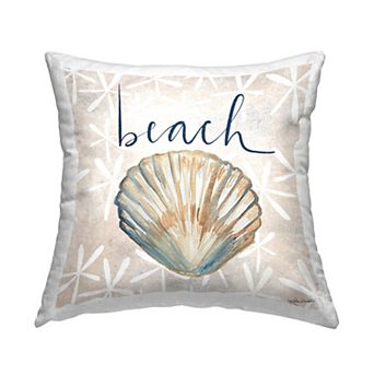Stupell Home Decor 18 in Beach Throw Pillow