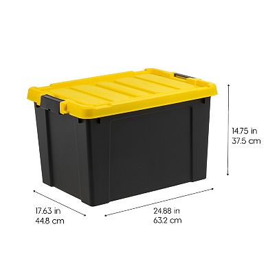 Iris 19-Gallon Heavy Duty Garage Storage Bins with Lids 2 Pack