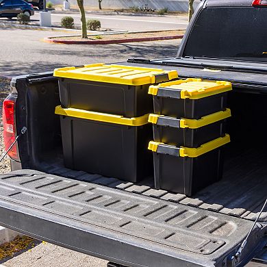 Iris 19-Gallon Heavy Duty Garage Storage Bins with Lids 2 Pack