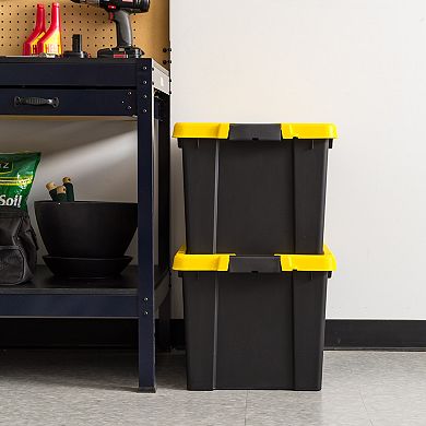 Iris 19-Gallon Heavy Duty Garage Storage Bins with Lids 2 Pack