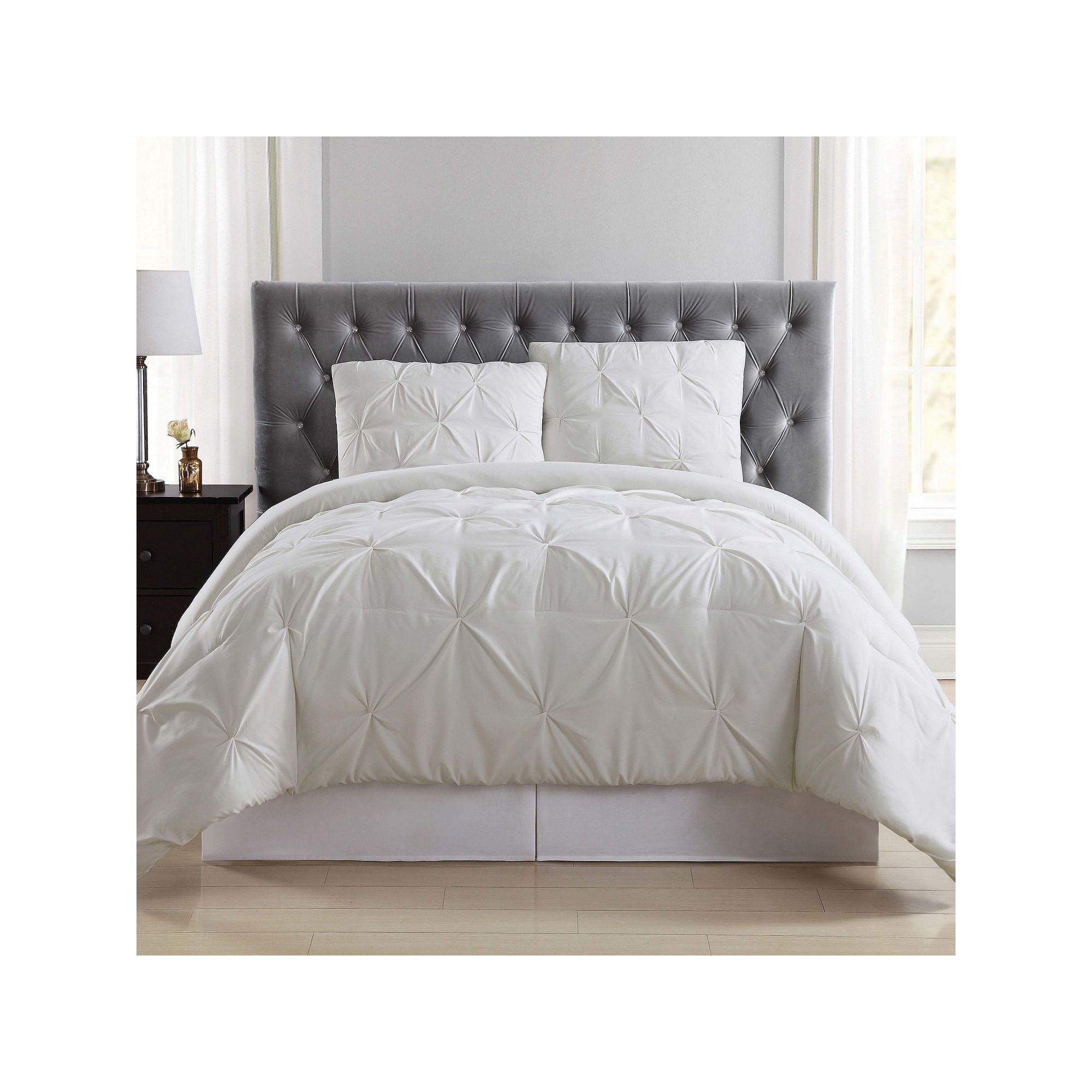 Truly Soft Everyday Pleated Duvet Set, Ivory