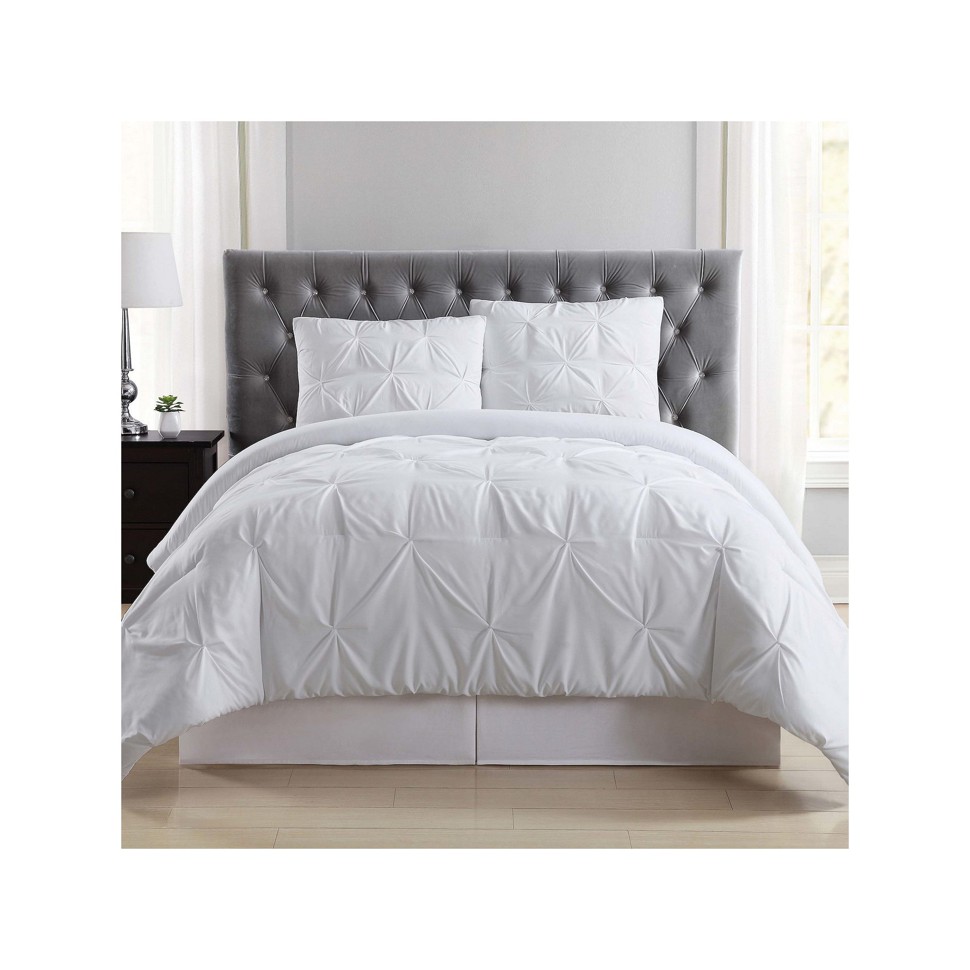 Truly Soft Everyday Pleated Duvet Set, White