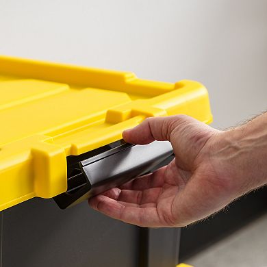 Iris 5-Gallon Heavy Duty Garage Storage Bins with Lids 4 Pack