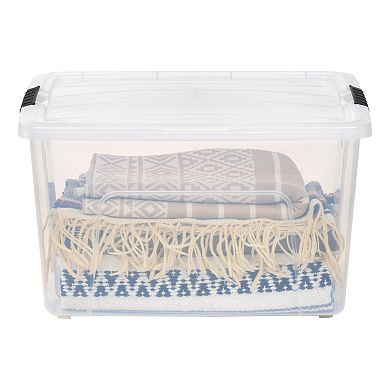 Iris 60-Quart Clear Latching Storage Bin with Lids 4 Pack