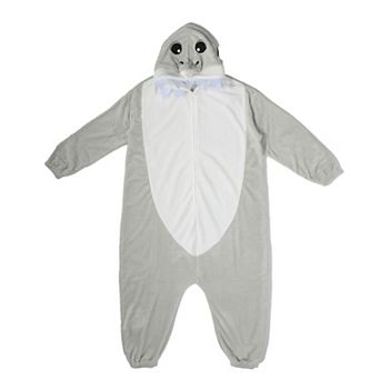 Adult Costume Shark Hooded Union Suit