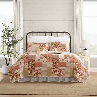 Laura Ashley Harrietta Patchwork Pink Quilt Set