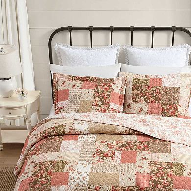Laura Ashley Harrietta Patchwork Pink Quilt Set