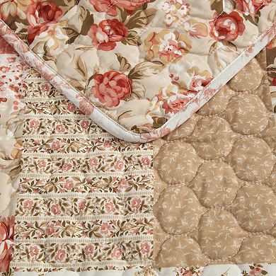 Laura Ashley Harrietta Patchwork Pink Quilt Set