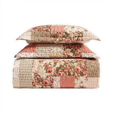 Laura Ashley Harrietta Patchwork Pink Quilt Set