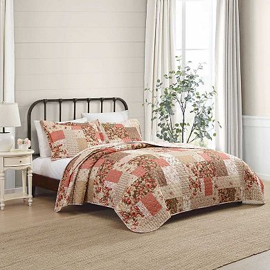 Laura Ashley Harrietta Patchwork Pink Quilt Set
