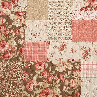 Laura Ashley Harrietta Patchwork Pink Quilt Set