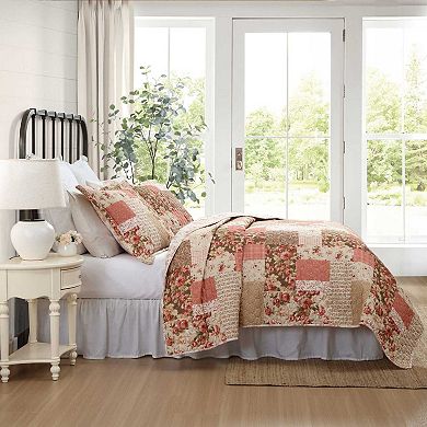 Laura Ashley Harrietta Patchwork Pink Quilt Set