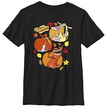 Boys 8-20 Cow And Chicken Autumn Pumpkins Graphic Tee