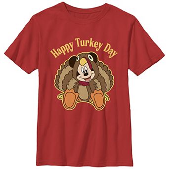 Disney's Mickey Mouse Happy Turkey Day Boys 8-20 Graphic Tee
