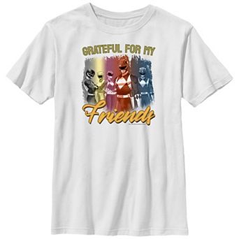 Boys 8-20 Power Rangers Grateful For My Friends Graphic Tee