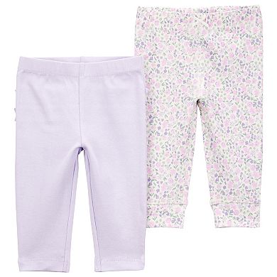 Baby Girl Carter's 2-pk. Floral Pull-On Pants Set