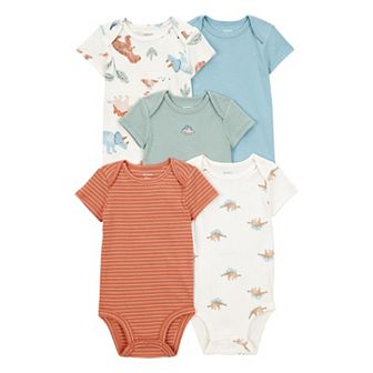 Baby Boy Carter's 5 pk Dinosaur Short Sleeve Bodysuit Set