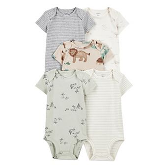 Baby Boy Carter's 5-Pack Safari Short Sleeve Bodysuits