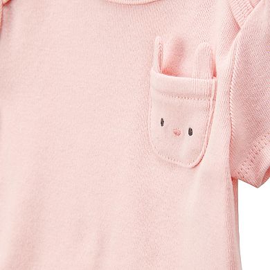 Baby Girl Carter's 5-pk. Floral Bunny Short Sleeve Bodysuit Set