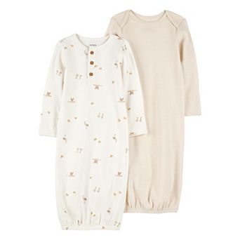 Baby Carter's 2 pk Long Sleeve Sleeper Gown Set