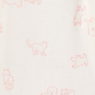 Baby Girl Carter's 4-Pack Puppy Long Sleeve Bodysuits