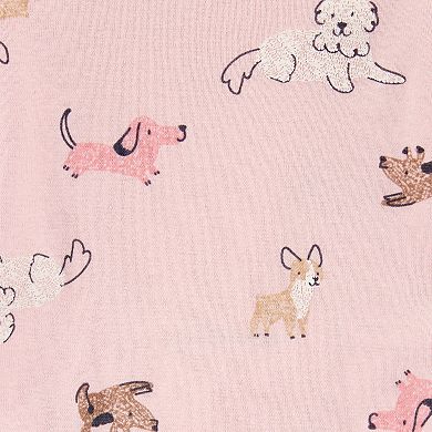 Baby Girl Carter's 4-Pack Puppy Long Sleeve Bodysuits