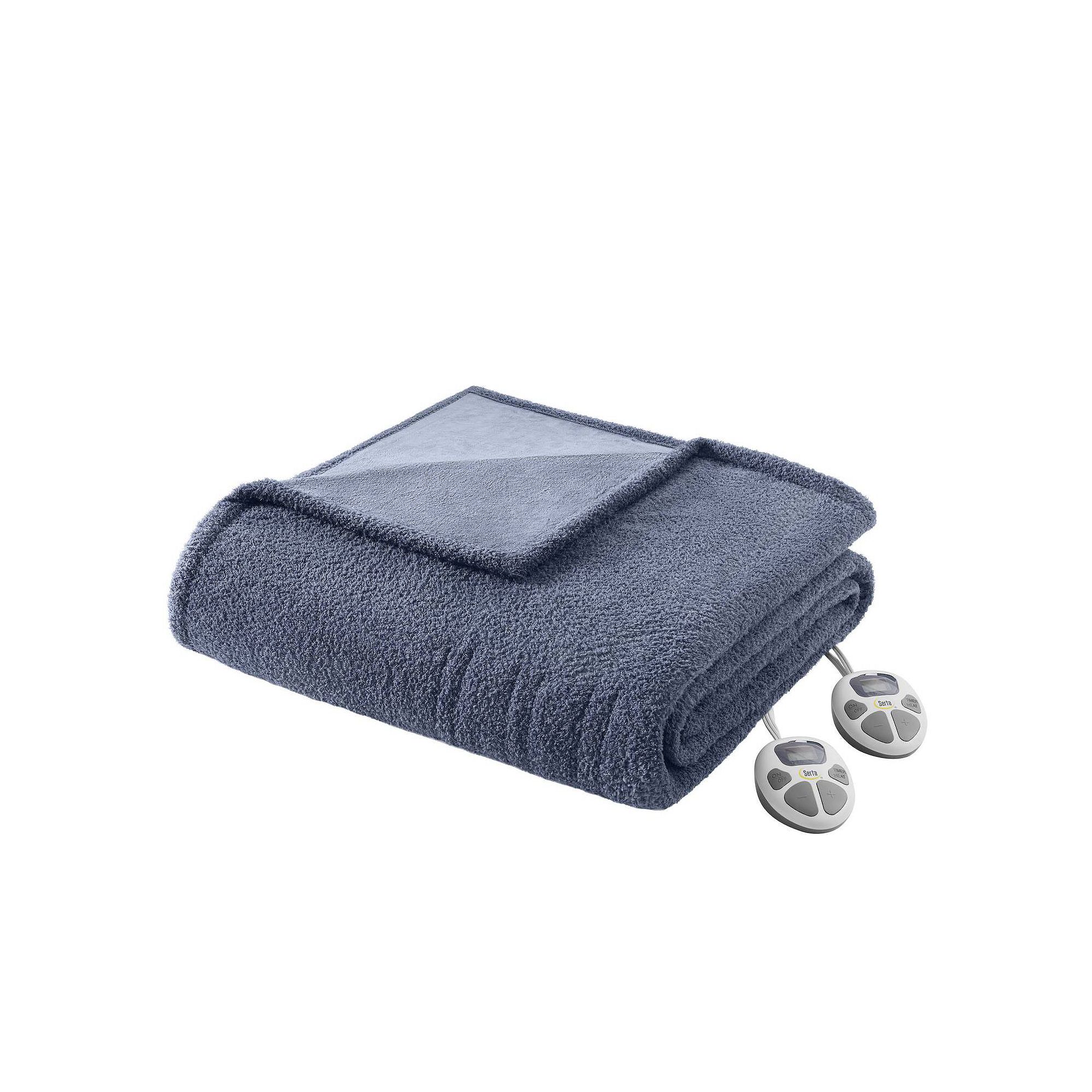 Serta Dream Soft Heated Electric Blanket, Blue